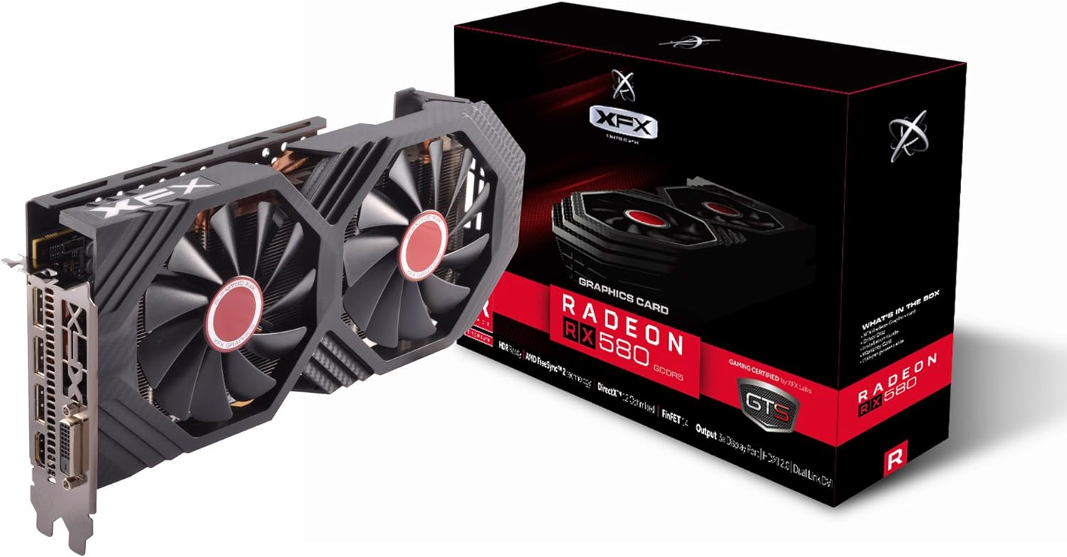 Image of XFX Radeon RX 580 Graphics Card. Image copyright from Amazon.