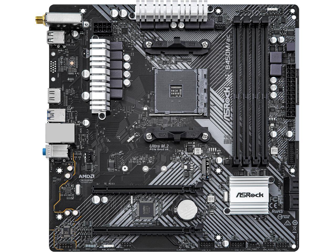 Image of Micro ATX AMD Motherboard. Image copyright from Newegg